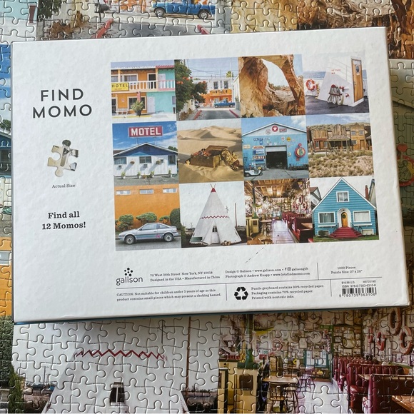 Find Momo 1000 piece Search & Find galison Puzzles 2/$12 - Picture 7 of 9